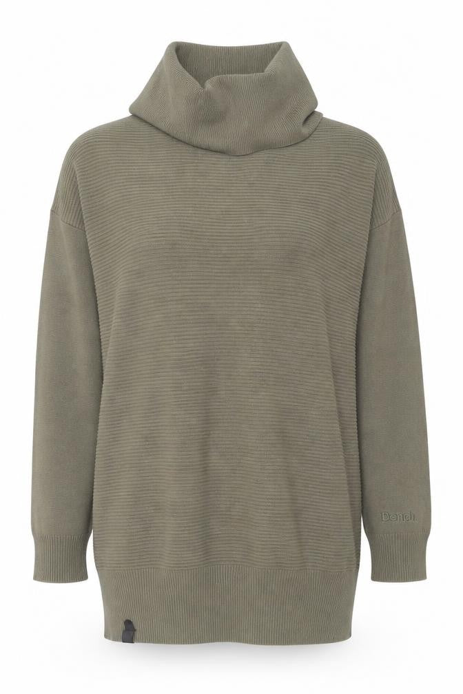 Bench Women's Green Roll Neck Knit Jumper Size M Long Sleeve