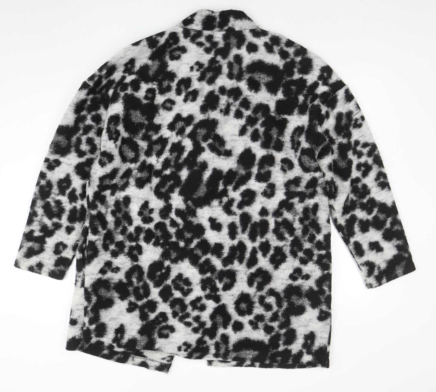 Marks and Spencer Womens Grey Leopard Print Open Cardigan Size 18