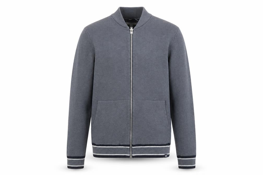 Marks and Spencer Men's Grey Full Zip Cotton Blend Sweatshirt M