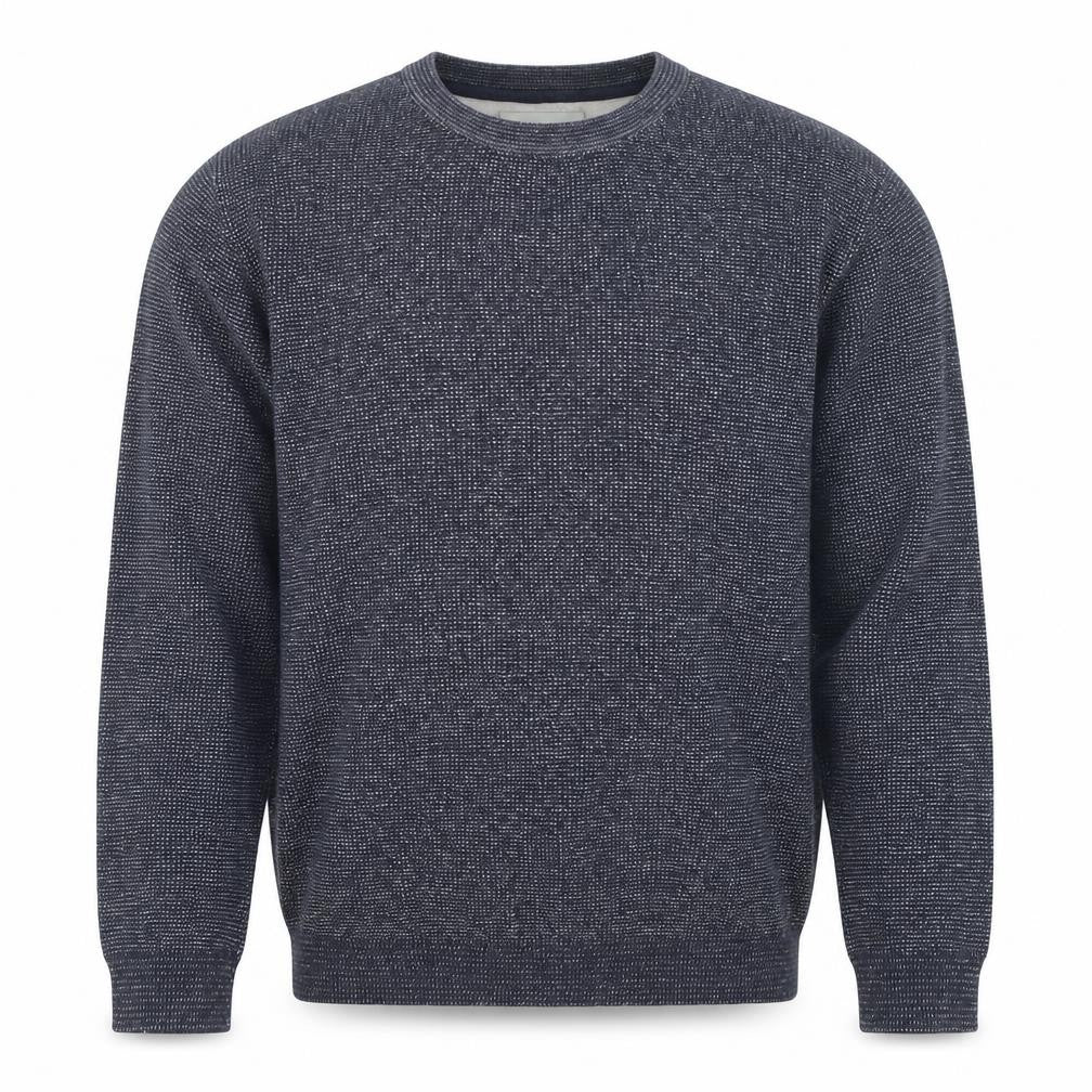 Racing Green Men's Blue Cotton Crew Neck Jumper Size M