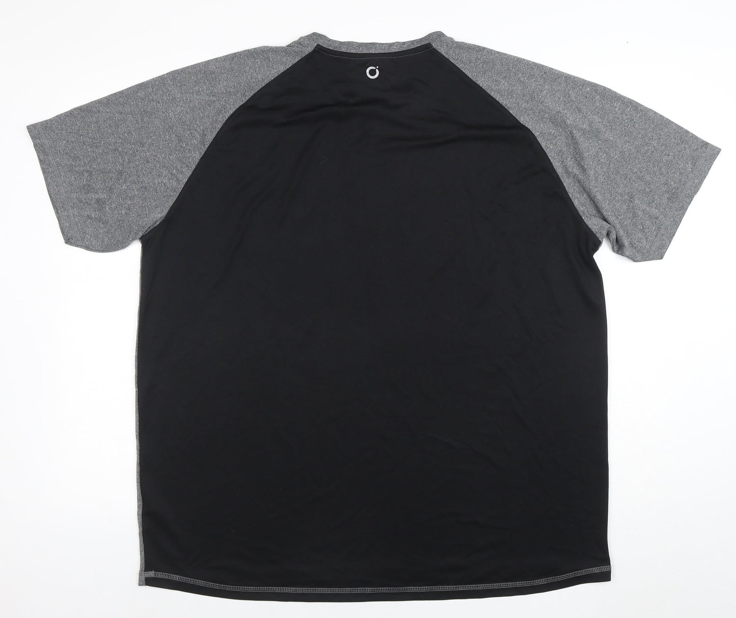 Dunnes Stores Men's Grey & Black XX Large Regular Fit Short Sleeve Active T-Shirt