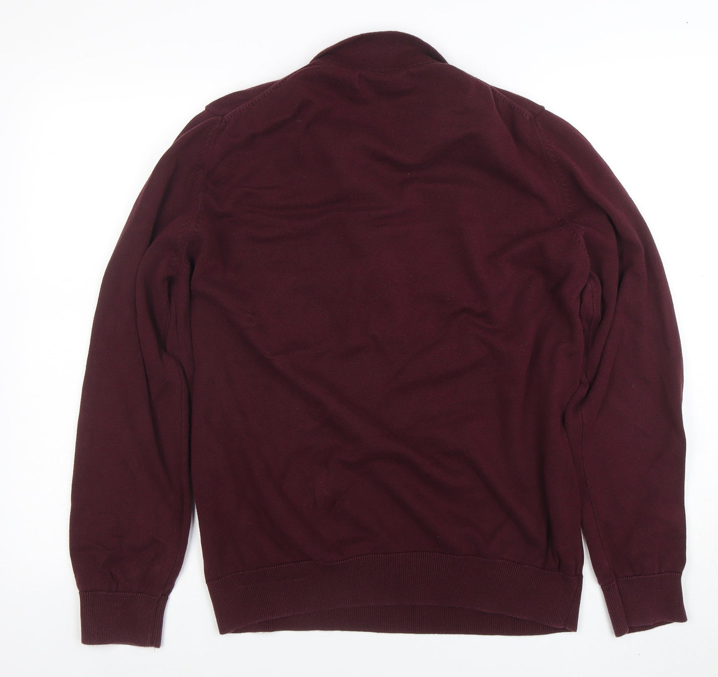 Ben Sherman Men's Red XL Long Sleeve Cotton Polo Shirt