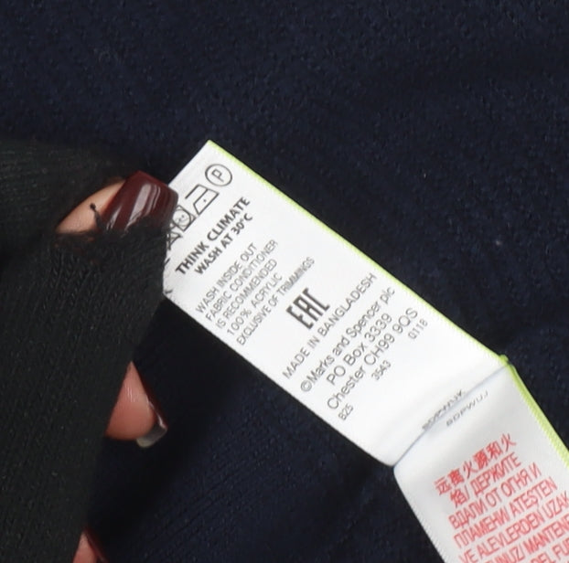 Marks and Spencer Womens Blue Open Front Knit Cardigan UK 10