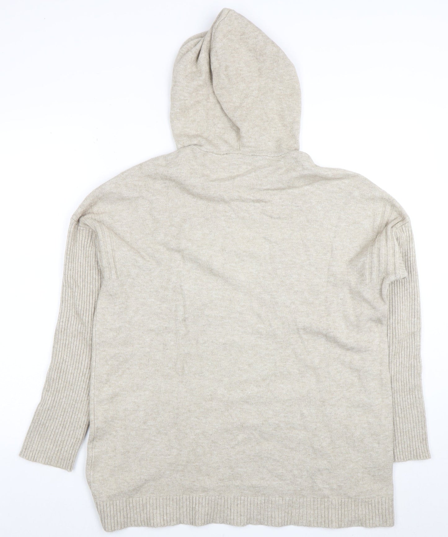 Cyrus Women’s Beige Hooded Pullover Sweater M Wool Blend