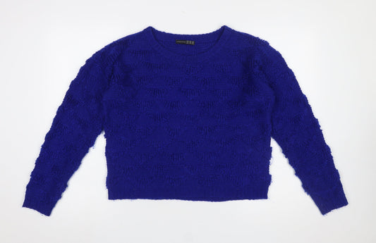 Atmosphere Women's Blue Acrylic Knit Jumper Size 12