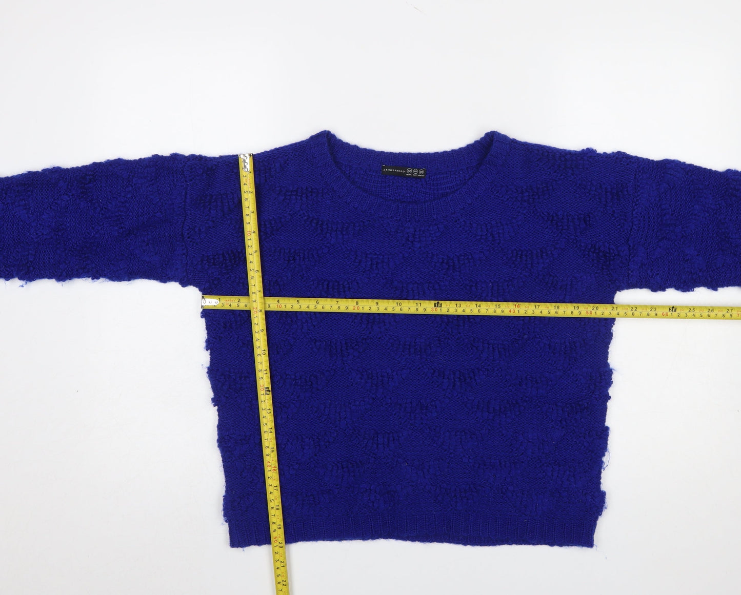 Atmosphere Women's Blue Acrylic Knit Jumper Size 12