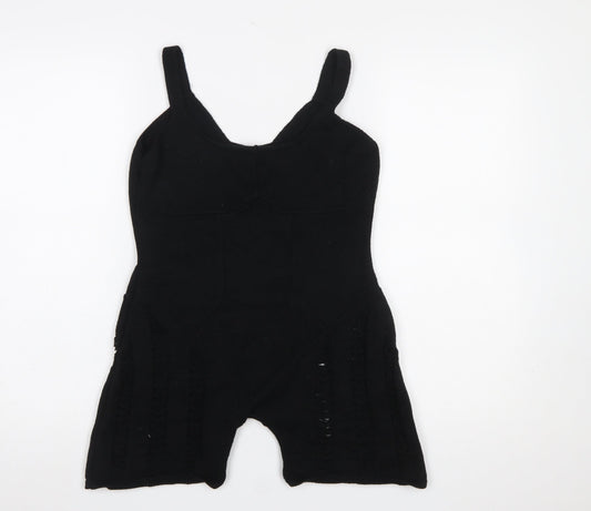 Missyempire Women’s Black Knit Sleeveless Slim Jumpsuit Size S