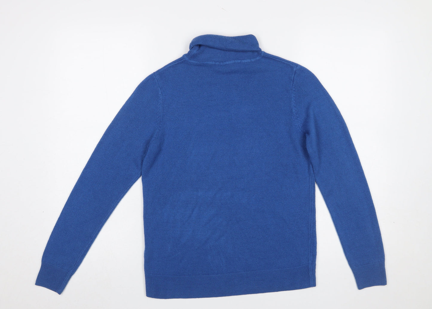 Marks and Spencer Women’s Blue Roll Neck Jumper Size 10 Acrylic Knit