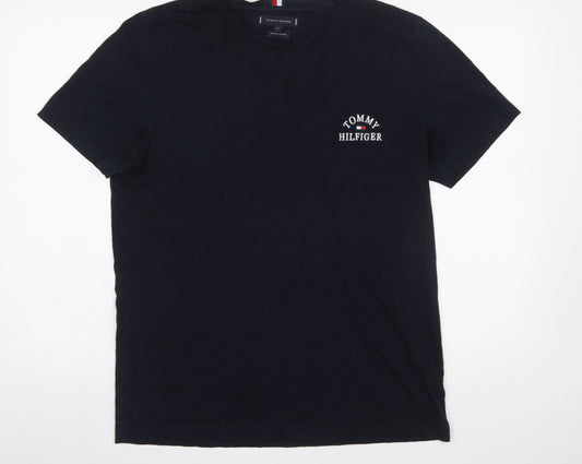 Tommy Hilfiger Men's Blue XL Organic Cotton Crew Neck T-Shirt