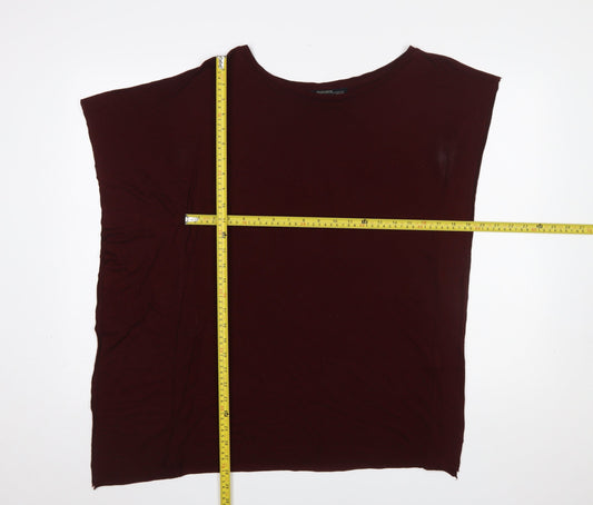 AllSaints Womens Brown Relaxed Fit Viscose Jersey Sleeveless Top M