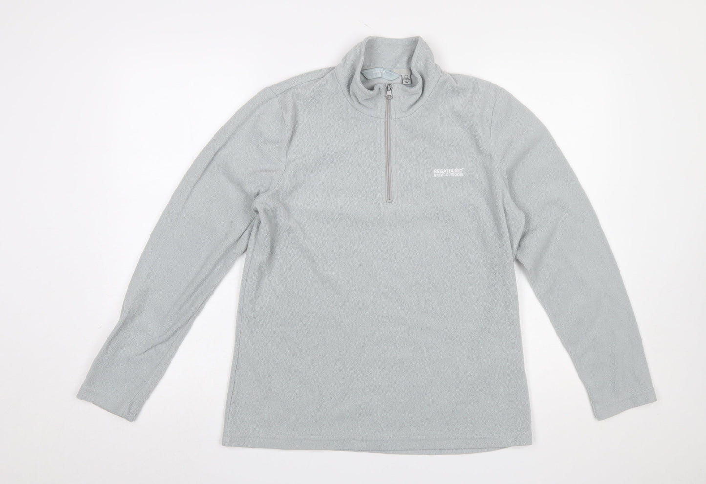 Regatta Great Outdoors Women Grey 1/2 Zip Fleece Sweatshirt UK 12