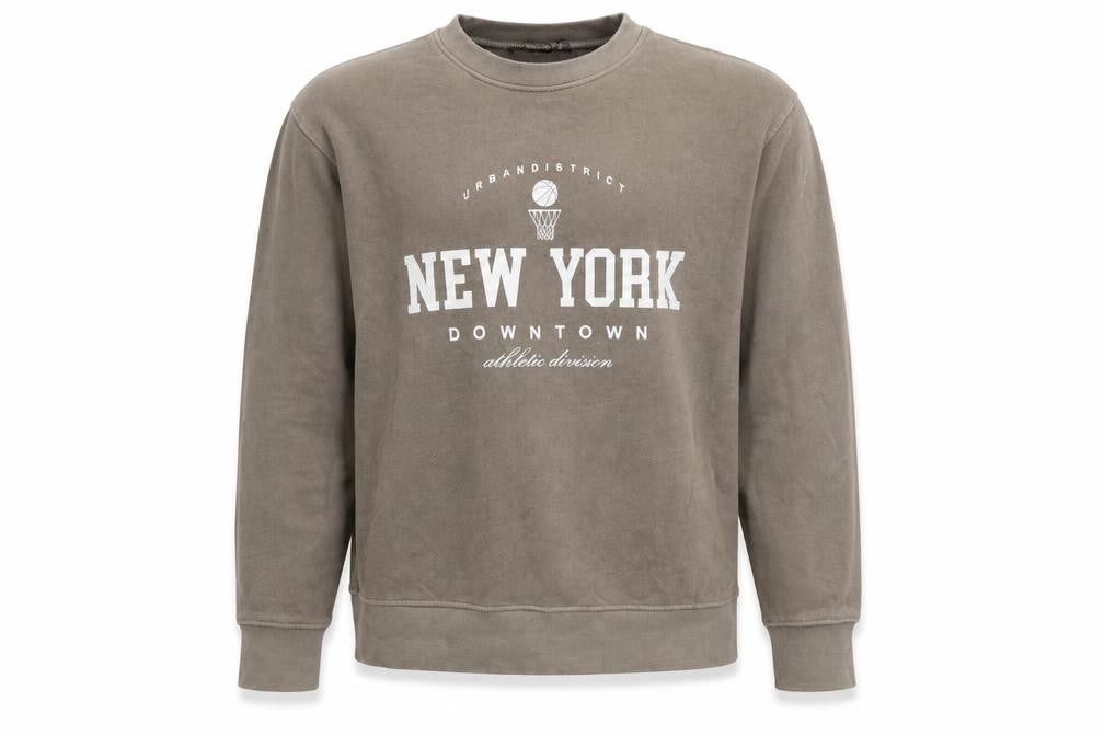 PrettyLittleThing Women Beige New York Downtown Sweatshirt Size S