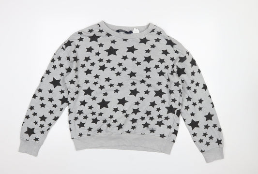 Regatta Great Outdoors Women's Grey Star Print Cotton Sweatshirt UK 10