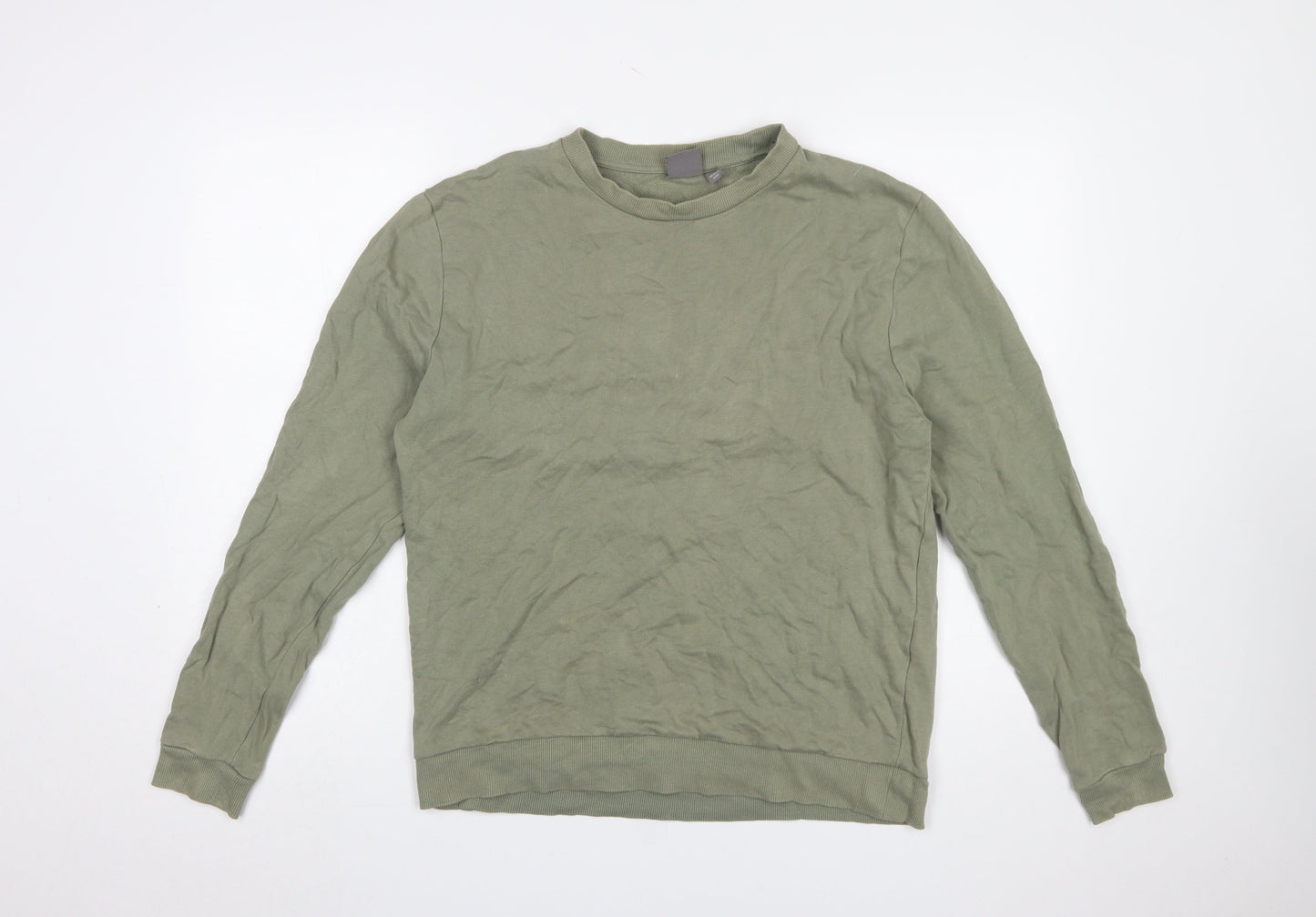 ASOS Men's Green Organic Cotton Crew Neck Sweatshirt Size M