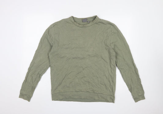 ASOS Men's Green Organic Cotton Crew Neck Sweatshirt Size M