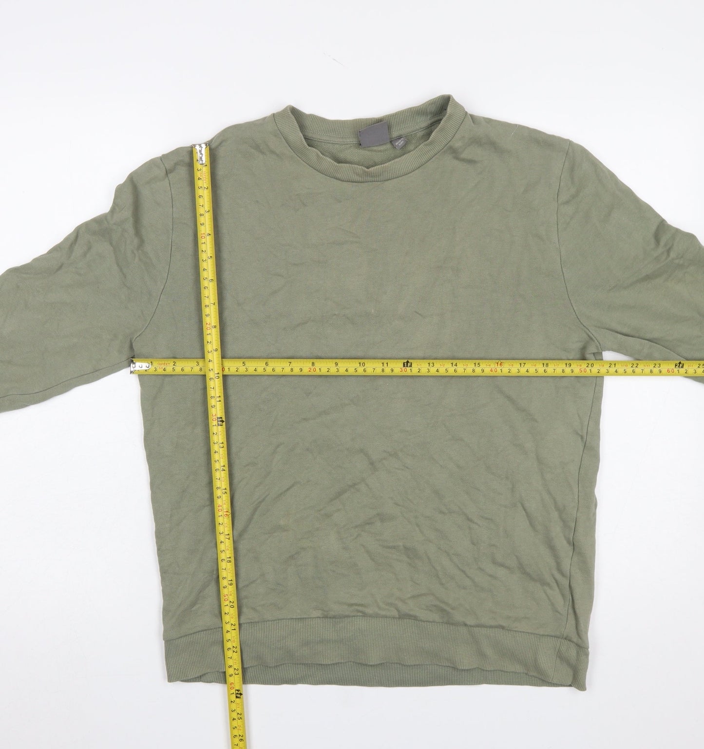 ASOS Men's Green Organic Cotton Crew Neck Sweatshirt Size M