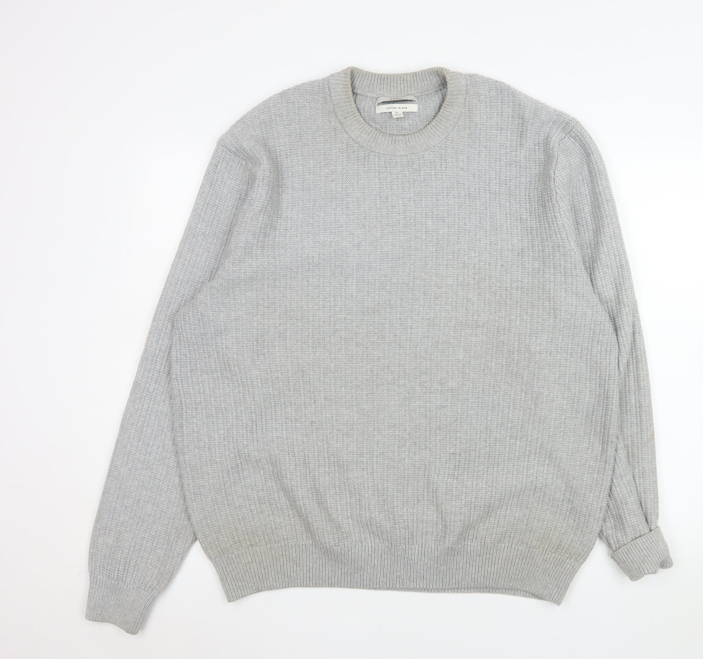 Marks and Spencer Mens Grey XL Crew Neck Knit Jumper