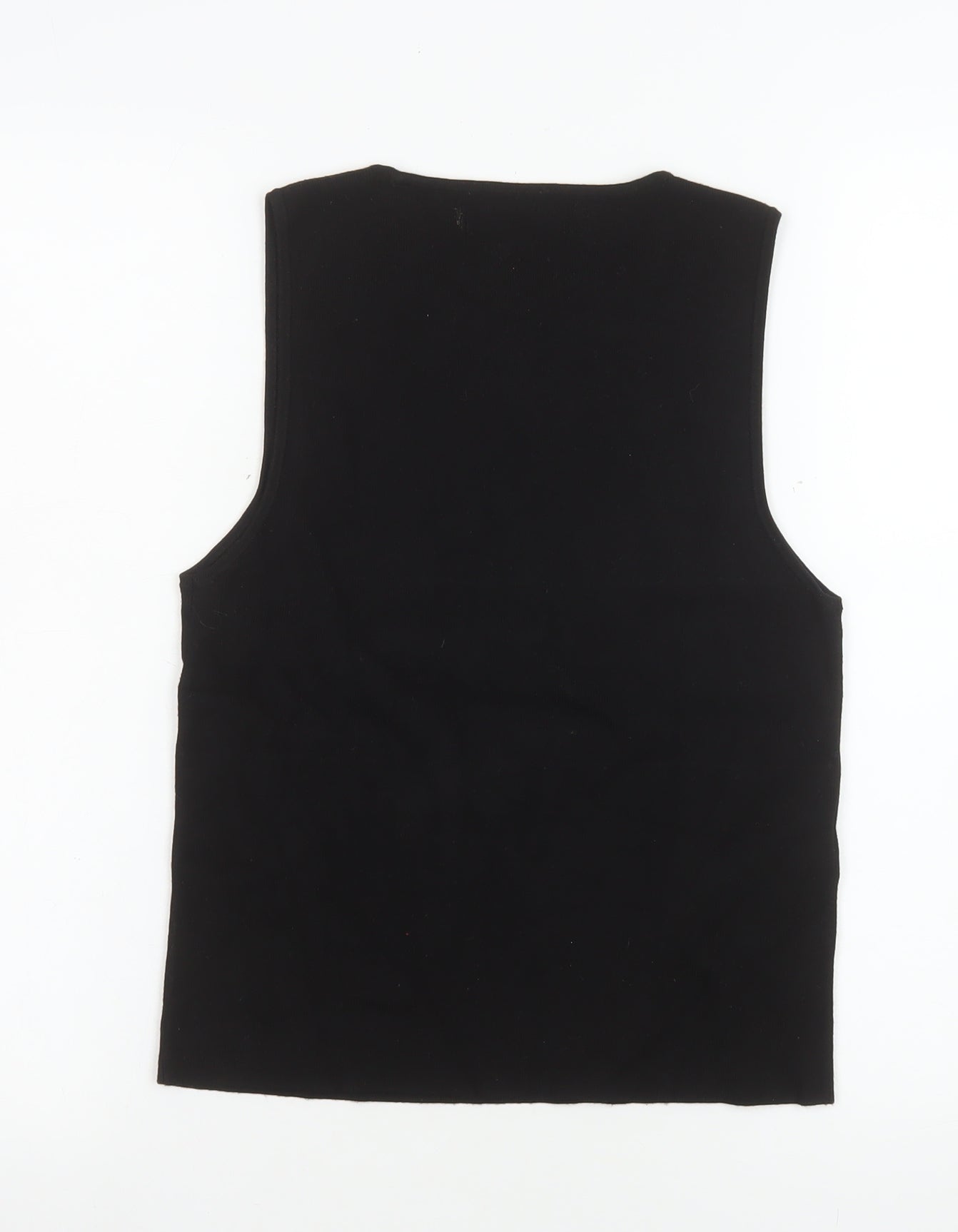 MNG Women’s Black Sleeveless Tank Top L Viscose Knit