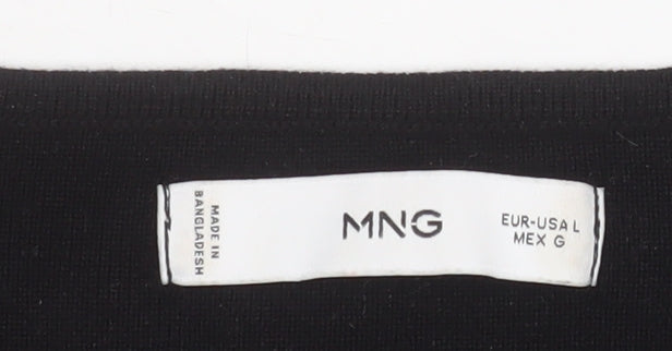 MNG Women’s Black Sleeveless Tank Top L Viscose Knit