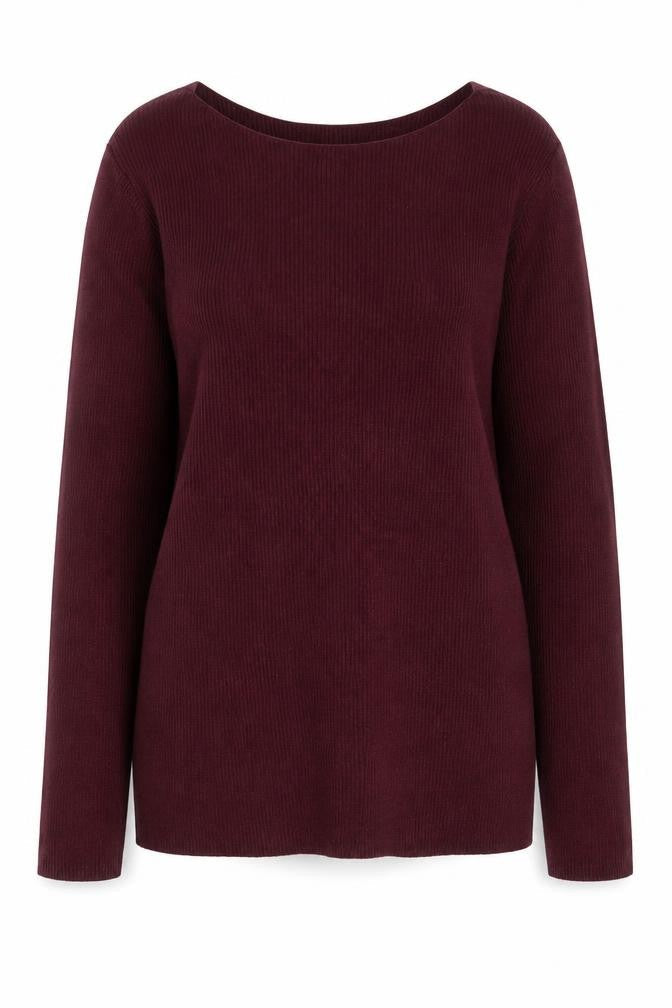 Gap Women’s Burgundy Boat Neck Long Sleeve Pullover Jumper Size L