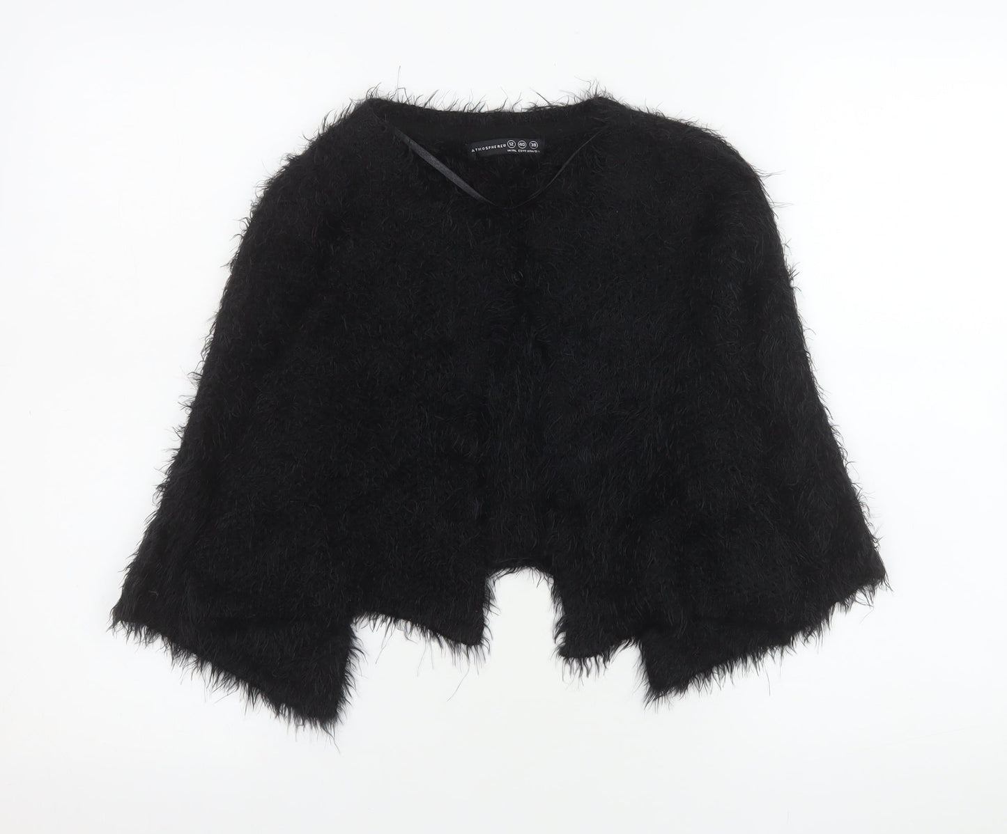 Atmosphere Women’s Black Fluffy Cape Jumper Size 12