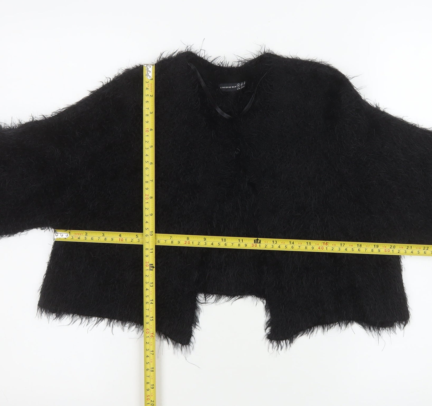 Atmosphere Women’s Black Fluffy Cape Jumper Size 12