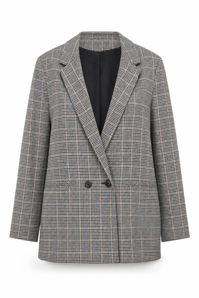 Papaya Women Multicoloured Houndstooth Blazer Size 12 Regular Fit