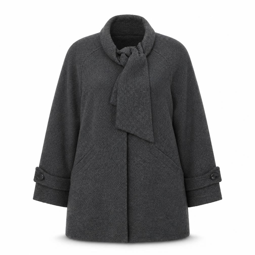 Debenhams Womens Grey Wool Blend Coat Size 16 Classic Style