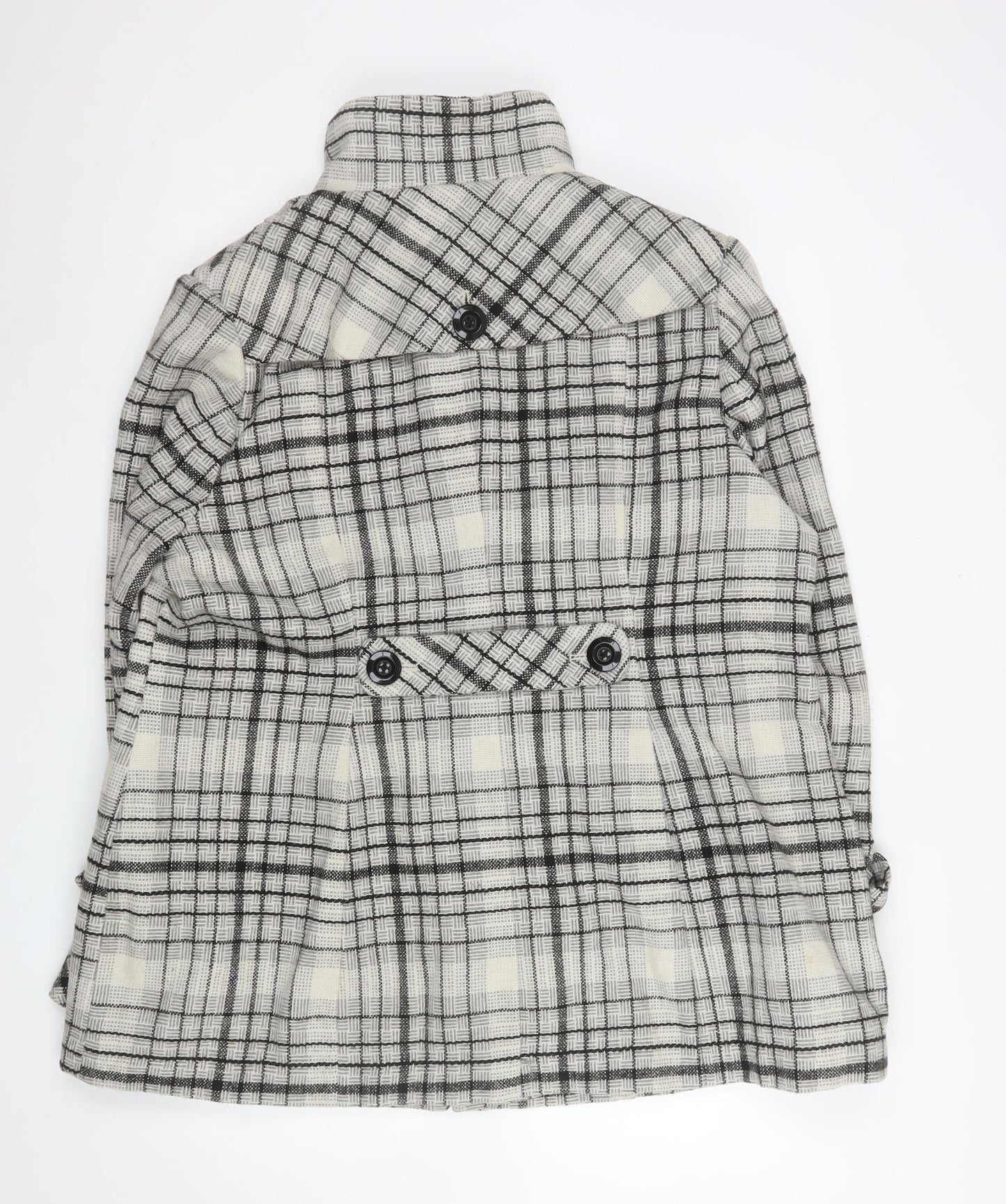 Ricki's Women's Grey Check Wool Blend Mid-Length Coat Size 2XL