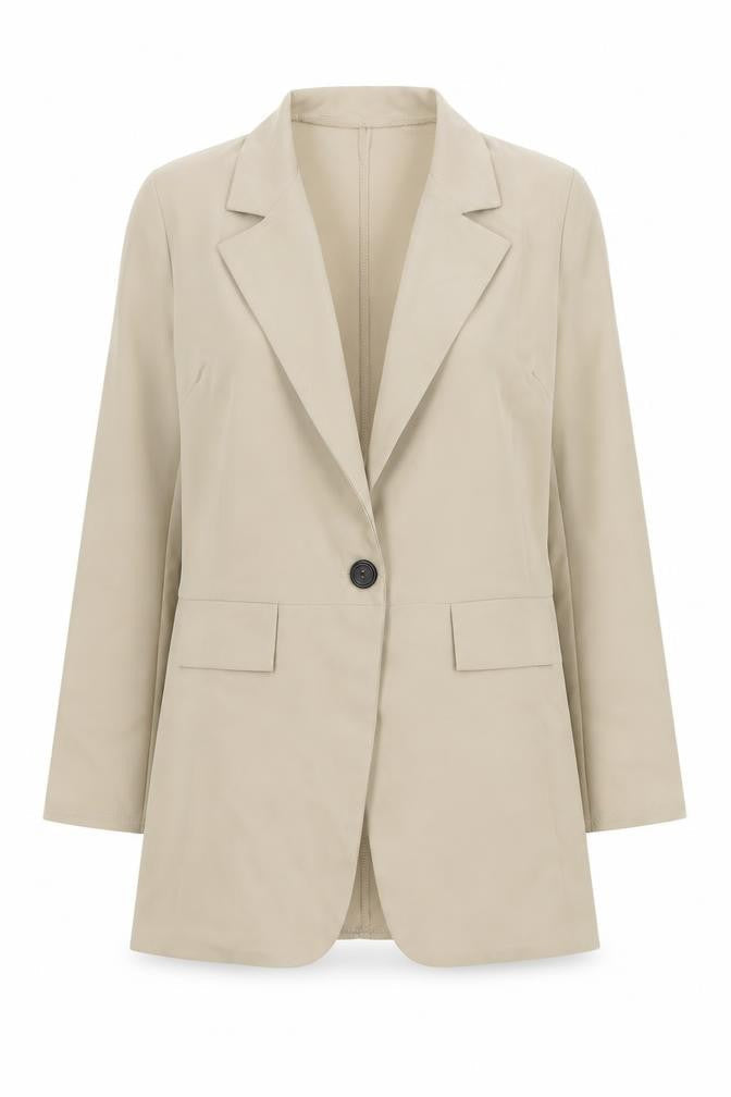 I Saw It First Women’s Beige Longline Blazer Jacket UK 10