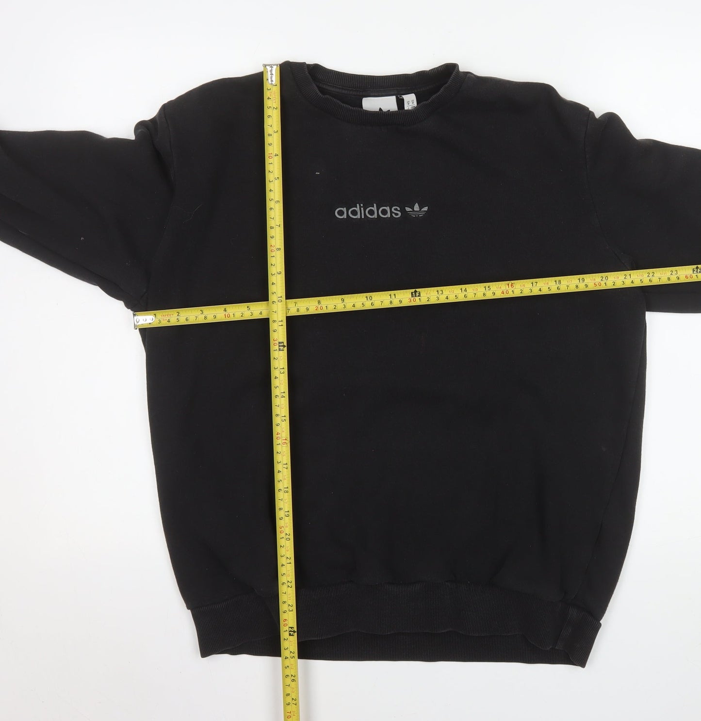Adidas Mens Black Crew Neck Sweatshirt L Sports Pullover