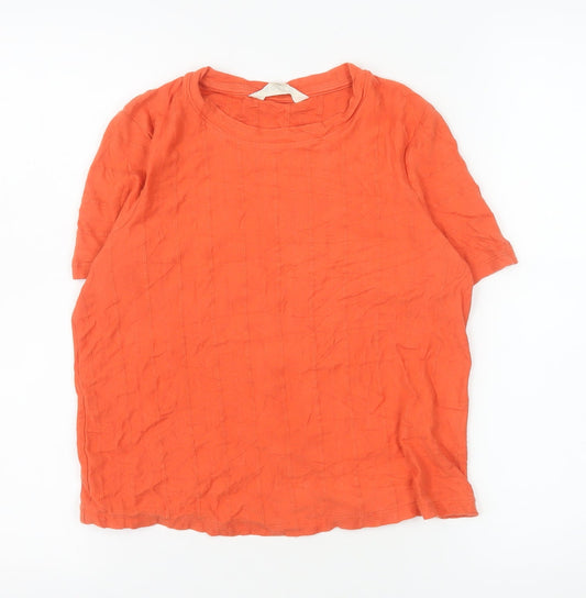 Boden Women’s Orange Cotton Short Sleeve Basic T-Shirt Size 6