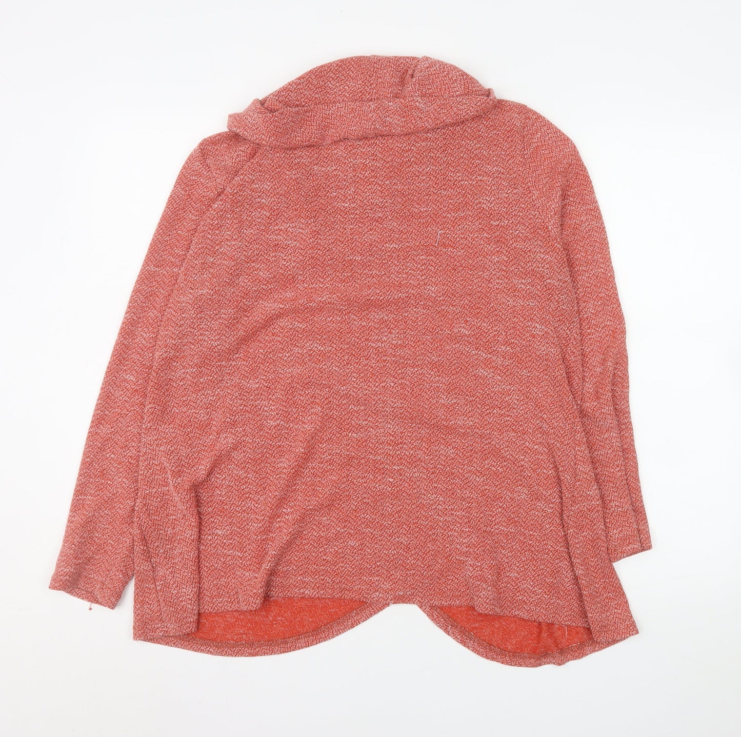 Klass Womens Red Knit Wrap Blouse 2XL Cowl Neck Long Sleeve Top