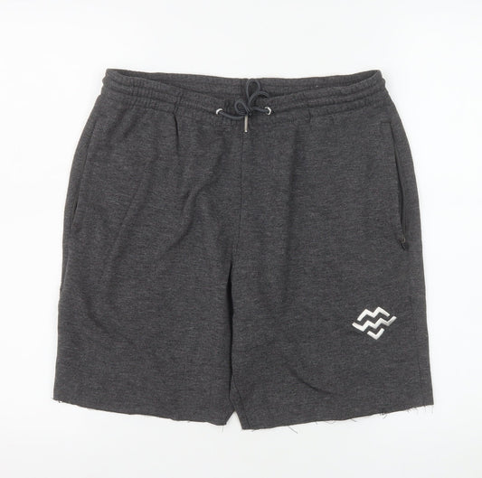 Machine Fitness Men's Grey Athletic Shorts Size L Gym Training