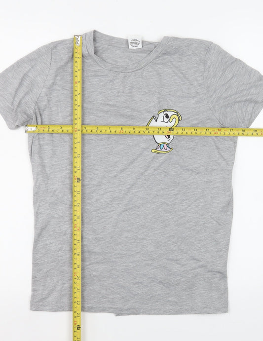 Atmosphere Women’s Grey Cartoon Embroidered T-Shirt Size 12