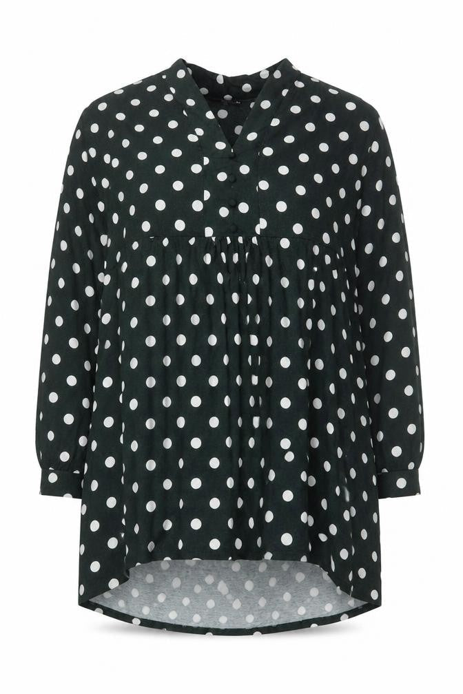 Laura Ashley Women Green Polka Dot Shift Dress Size 18 Long Sleeve