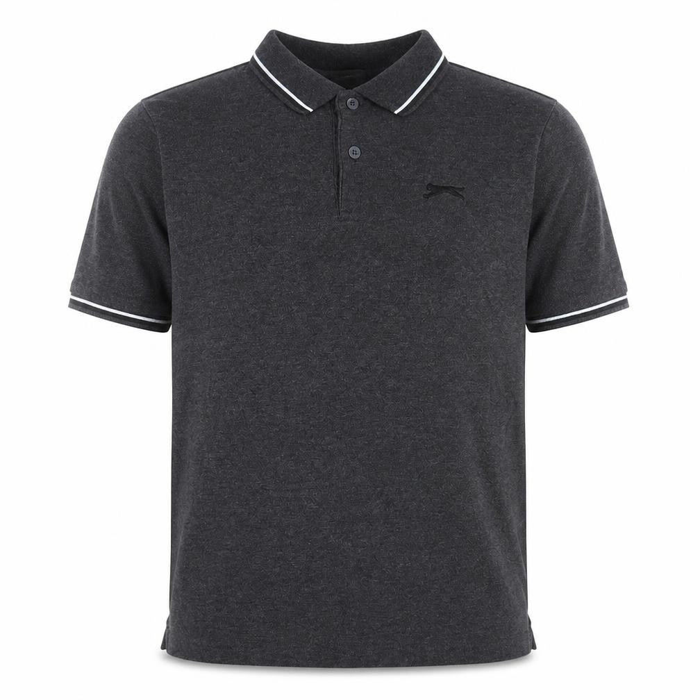 Slazenger Men’s Grey L Polo Shirt Regular Fit Sports Casual
