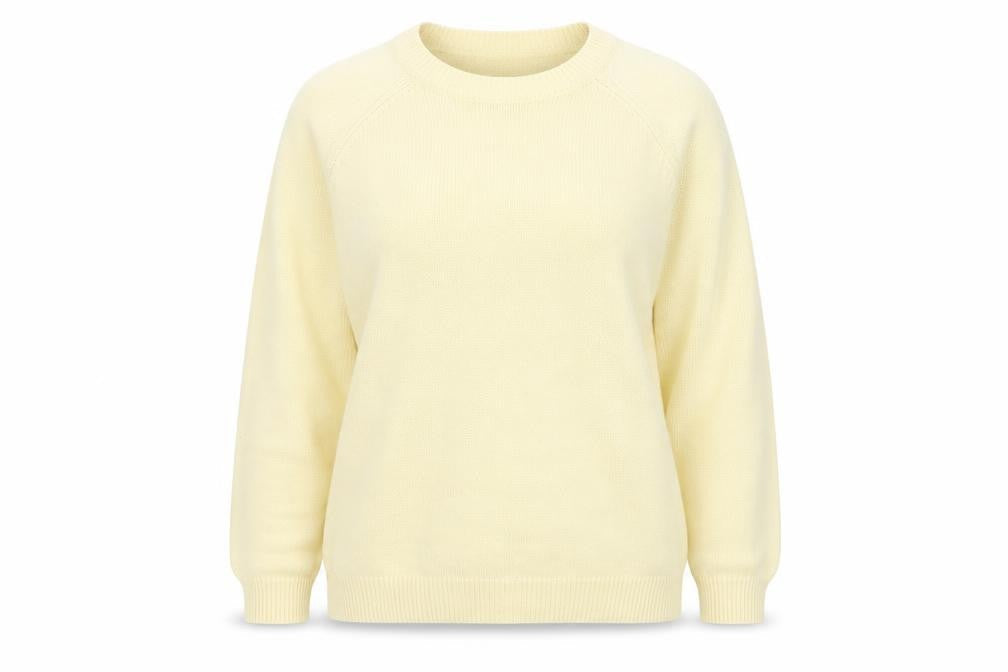 Marks and Spencer Womens Yellow Cotton Pullover Jumper Size 16-18