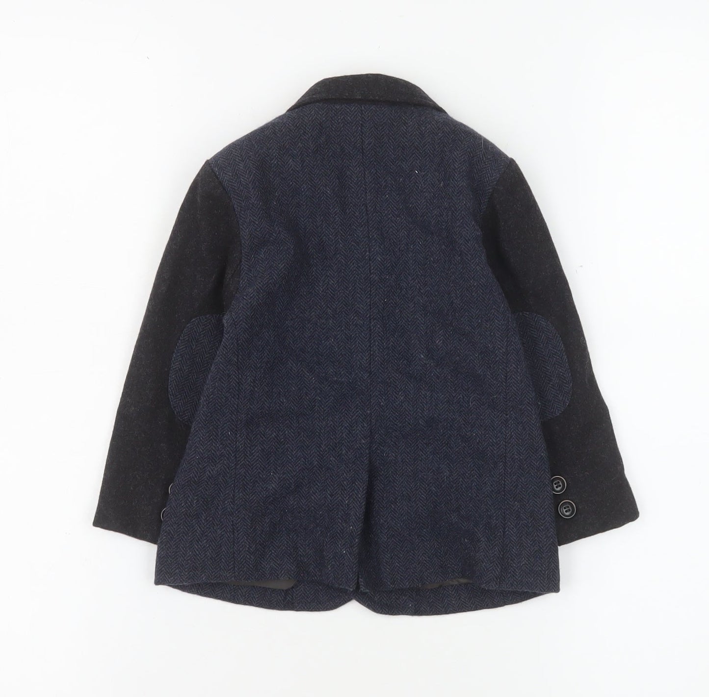 Next Boys Navy Wool Blend Suit Jacket 12-18 Months Classic Formal Blazer
