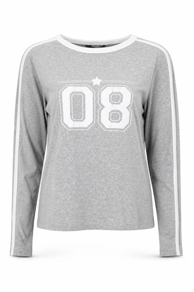 Brave Soul Women's Grey Long Sleeve Sports T-Shirt Size M