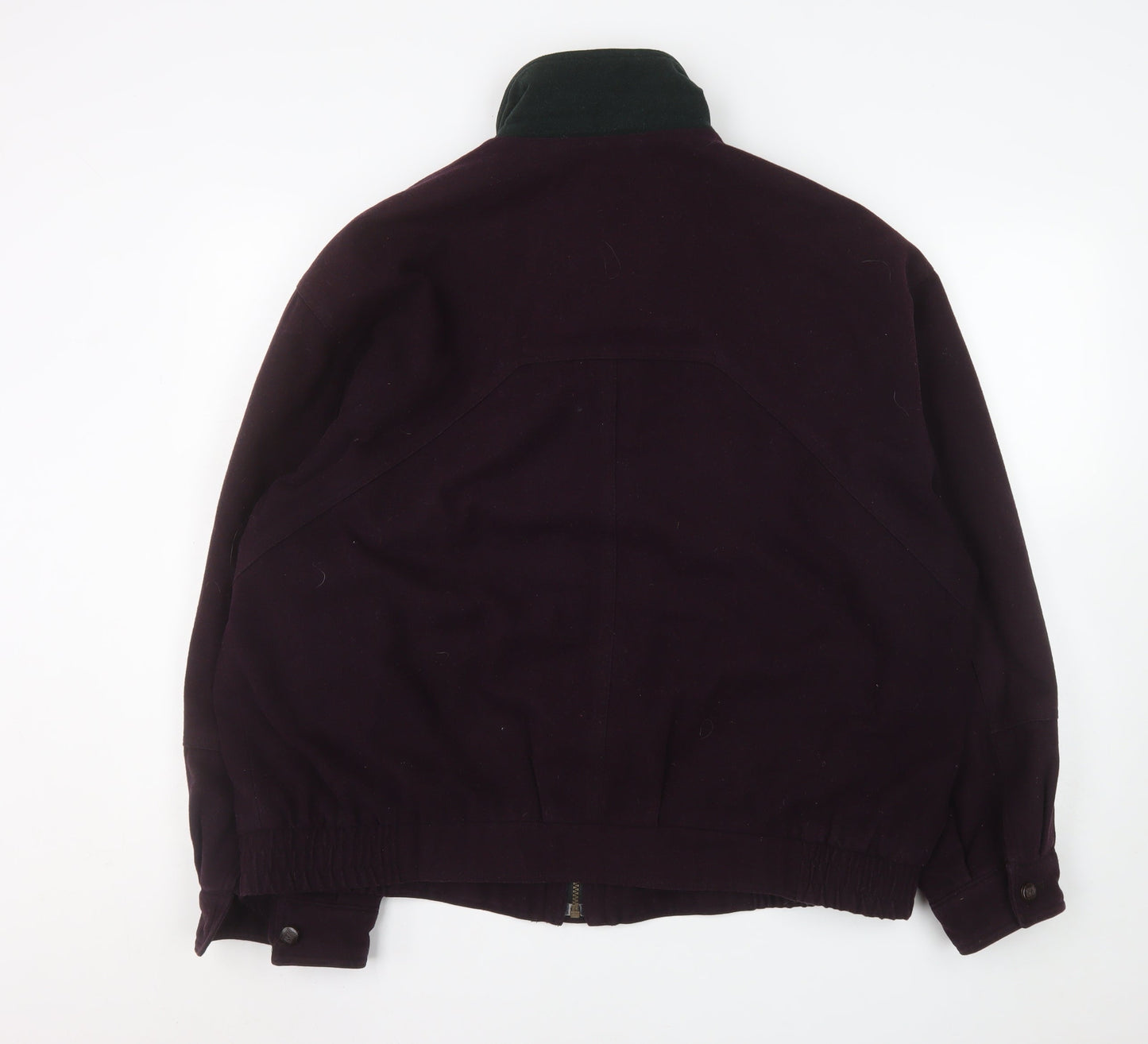 Bush Sportswear Men's Brown Wool Bomber Jacket Size 54 Regular