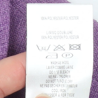 Eastex Womens Purple Size 16 Classic Lined Blazer Jacket