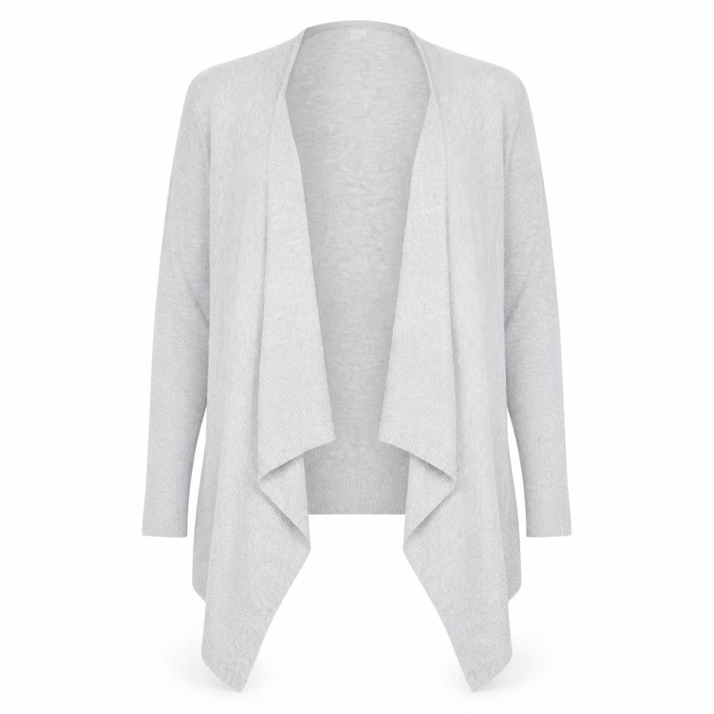 The White Company Women Grey Size 12 Lightweight Open Knit Cardigan