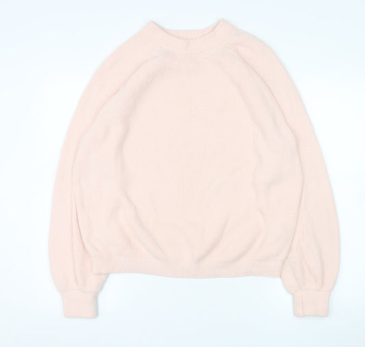 Marks and Spencer Women Pink Pullover Sweatshirt Medium 100% Polyamide