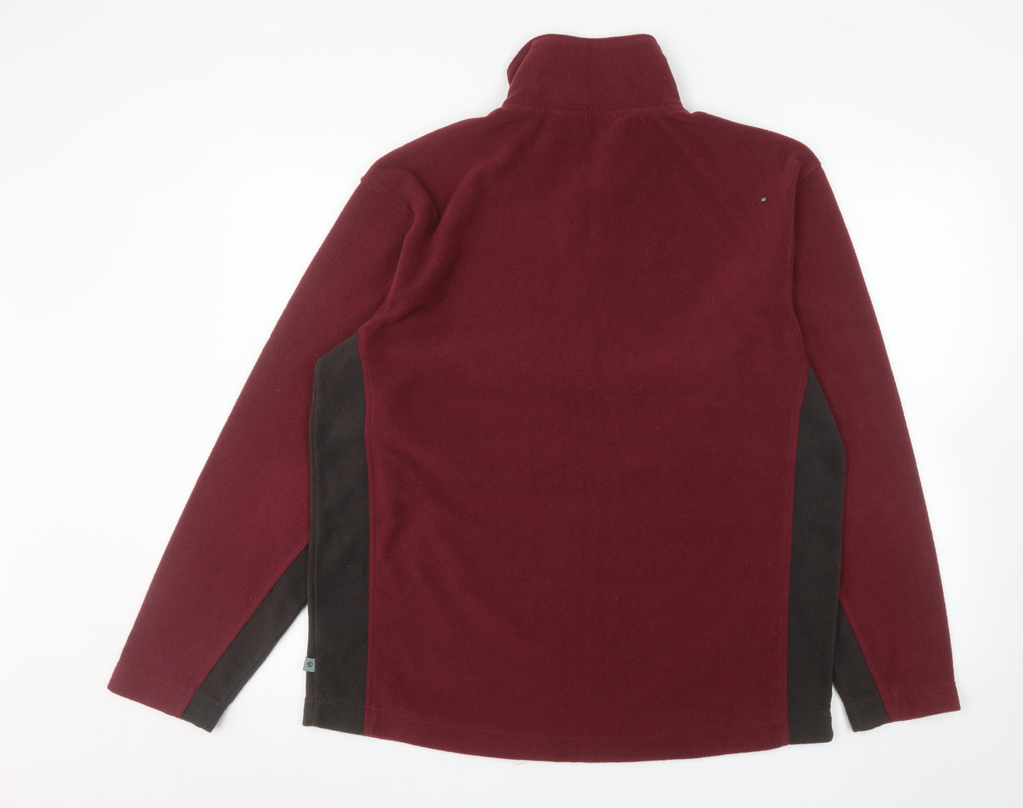 Hawkshead Men's Red Fleece 1/4 Zip Pullover Sweatshirt Size L