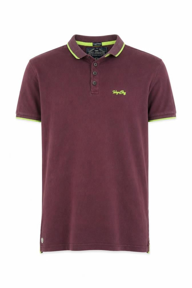 Tokyo Laundry Men's Purple Collared Cotton Polo Shirt Size M