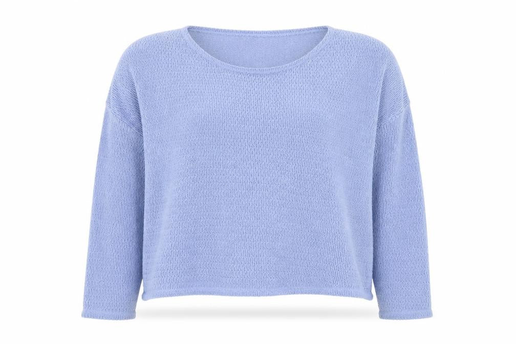 New Look Women's Blue Pullover Sweatshirt Size 16 Knit Long Sleeve
