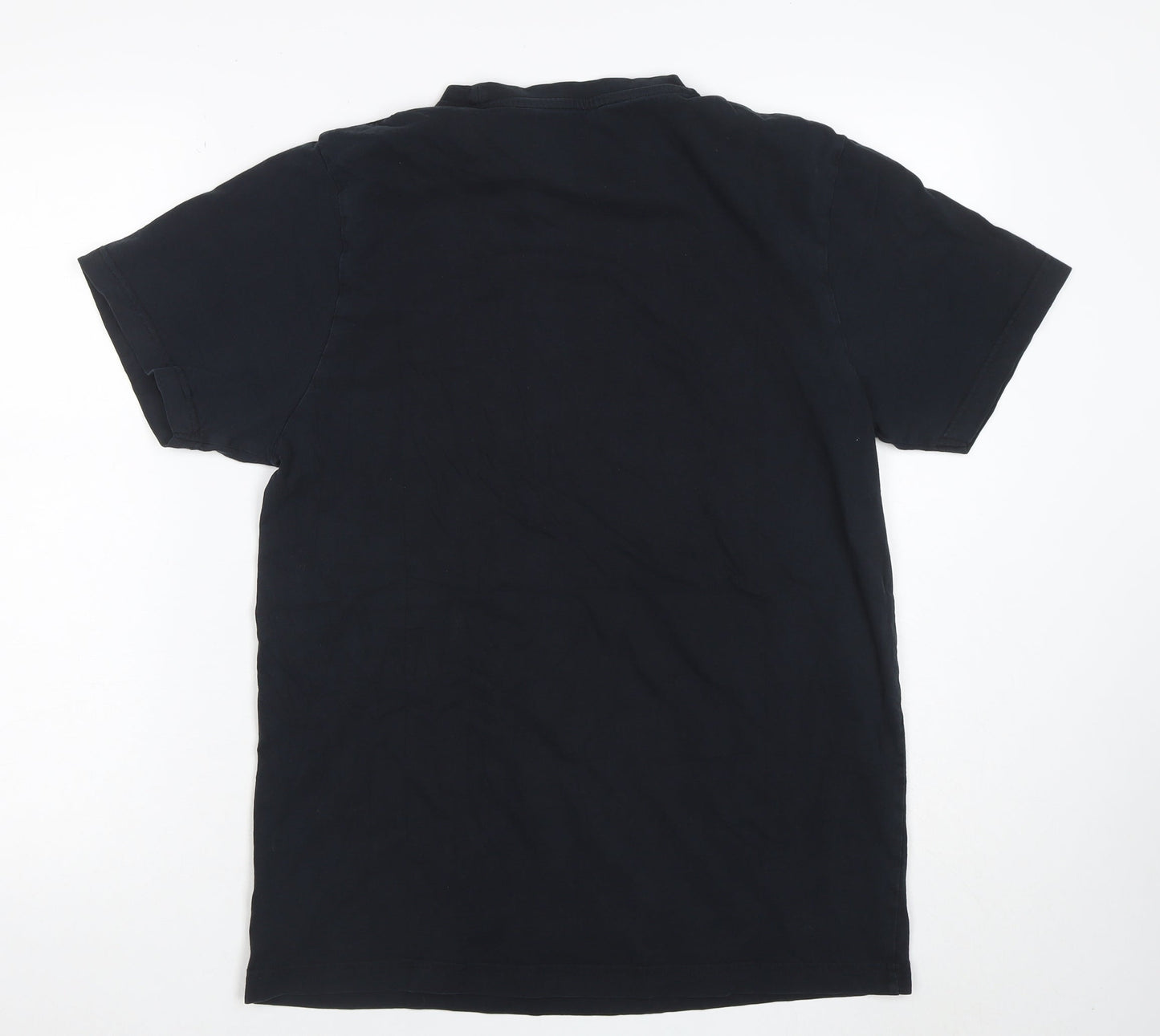 John Lewis Men’s Black Cotton Crew Neck XL T-Shirt