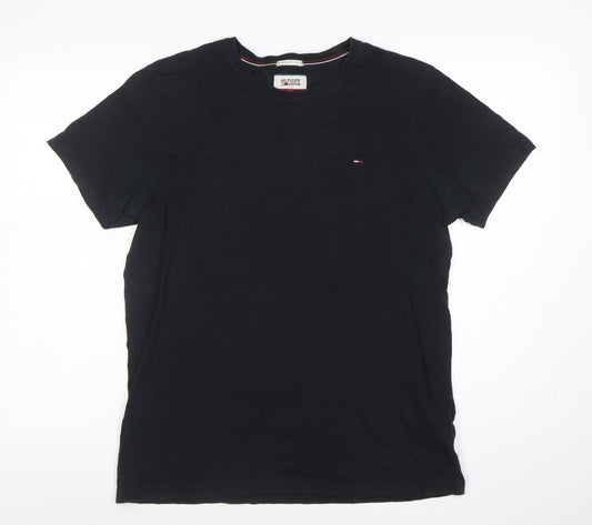 Tommy Hilfiger Denim Men’s Black Cotton Crew Neck XL T-Shirt