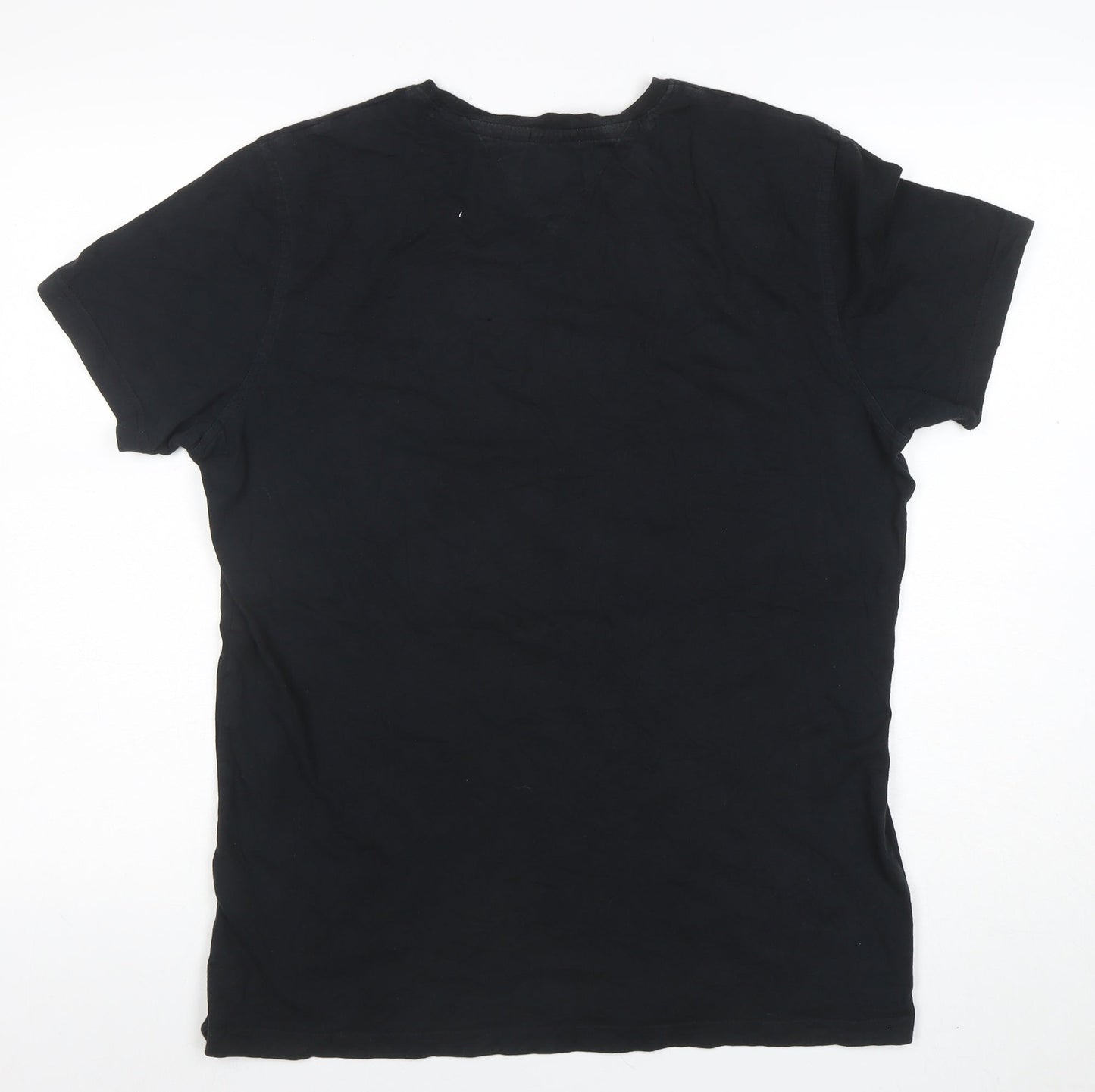 Tommy Hilfiger Denim Men’s Black Cotton Crew Neck XL T-Shirt